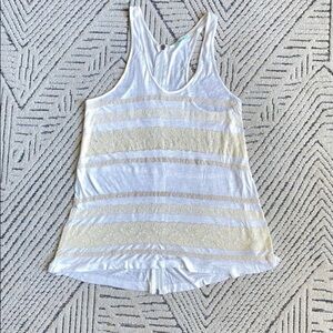 Kimchi Blue Lace Strap Swing Tank Cream Yellow Size S